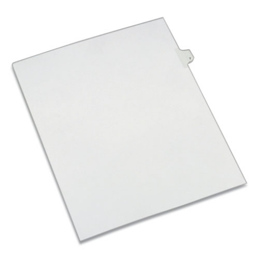 Picture of Preprinted Legal Exhibit Side Tab Index Dividers, Allstate Style, 10-Tab, 7, 11 X 8.5, White, 25/pack