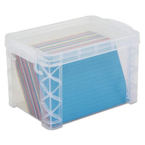 Picture of Super Stacker Storage Boxes, Holds 500 4 X 6 Cards, 7.25 X 5 X 4.75, Plastic, Clear