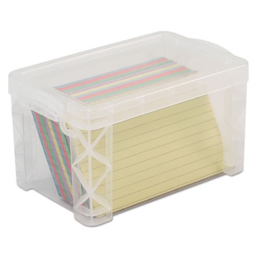 Picture of Super Stacker Storage Boxes, Holds 400 3 X 5 Cards, 6.25 X 3.88 X 3.5, Plastic, Clear