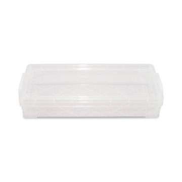 Picture of Super Stacker Pencil Box, Plastic, 8.25 x 3.75 x 1.5, Clear