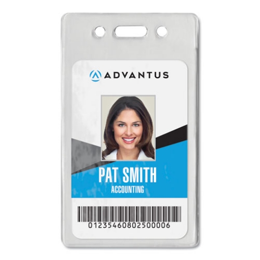 Picture of Proximity ID Badge Holders, Vertical, Clear 2.68" x 4.38" Holder, 2.38" x 3.63" Insert, 50/Pack