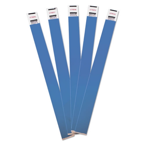 Picture of Crowd Management Wristbands, Sequentially Numbered, 9.75" x 0.75", Blue, 500/Pack