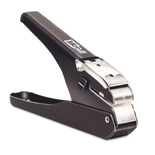 Picture of Handheld Badge/slot Punch, 9/16" X 1/8" Horizontal Slot, Black/chrome