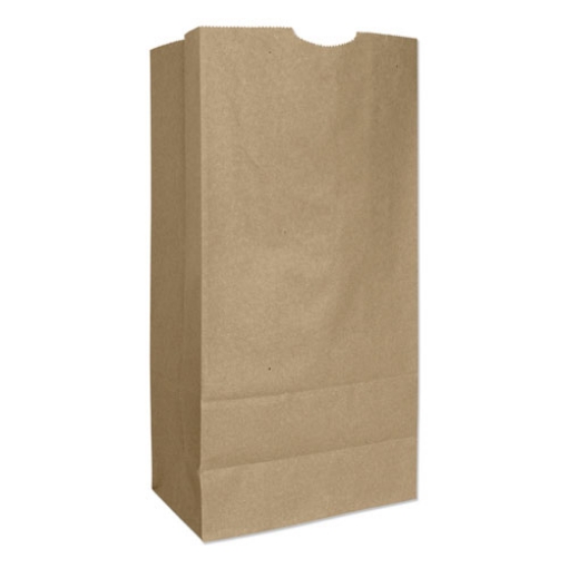 Picture of Grocery Paper Bags, 50 lb Capacity, #16, 7.75" x 4.81" x 16", Kraft, 500 Bags