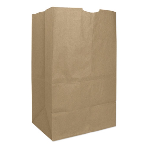 Picture of Grocery Paper Bags, 50 lb Capacity, #20 Squat, 8.25" x 5.94" x 13.38", Kraft, 500 Bags