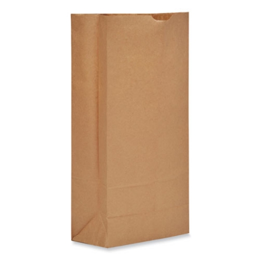 Picture of Grocery Paper Bags, 50 lb Capacity, #25, 8.25" x 5.94" x 16.13", Kraft, 500 Bags