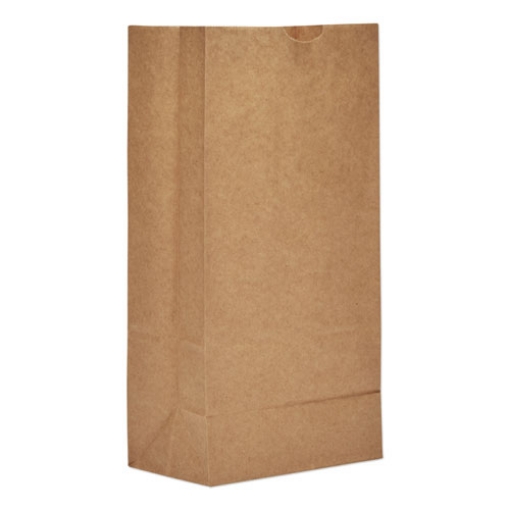 Picture of Grocery Paper Bags, 50 lb Capacity, #8, 6.13" x 4.17" x 12.44", Kraft, 1,000 Bags