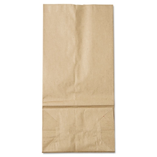 Picture of Grocery Paper Bags, 35 lb Capacity, #16, 7.75" x 4.81" x 16", Kraft, 500 Bags/Bundle, 2 Bundles