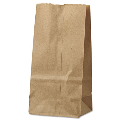 Picture of Grocery Paper Bags, 30 lb Capacity, #2, 4.31" x 2.44" x 7.88", Kraft, 500 Bags