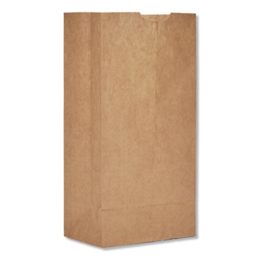 Picture of Grocery Paper Bags, 30 lb Capacity, #4, 5" x 3.13" x 9.75", Kraft, 500 Bags/Pack, 8 Packs/Bundle