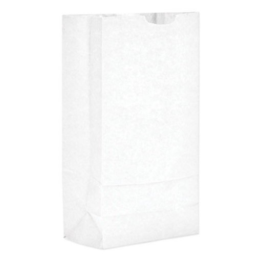 Picture of Grocery Paper Bags, 35 lb Capacity, #10, 6.31" x 4.19" x 12.38", White, 2,000 Bags