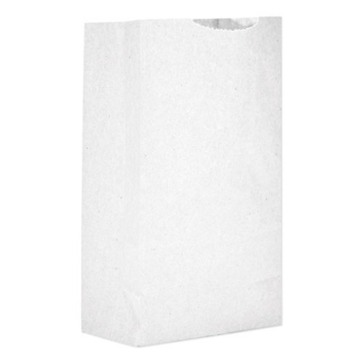 Picture of Grocery Paper Bags, 30 lb Capacity, #2, 4.31" x 2.44" x 7.88", White, 6,000 Bags