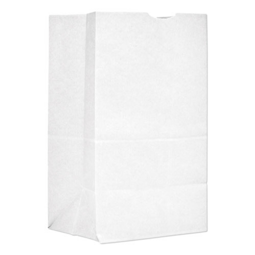 Picture of Grocery Paper Bags, 40 lb Capacity, #20 Squat, 8.25" x 5.94" x 13.38", White, 500 Bags