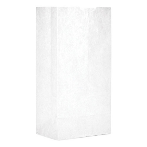 Picture of Grocery Paper Bags, 30 lb Capacity, #4, 5" x 3.33" x 9.75", White, 500 Bags