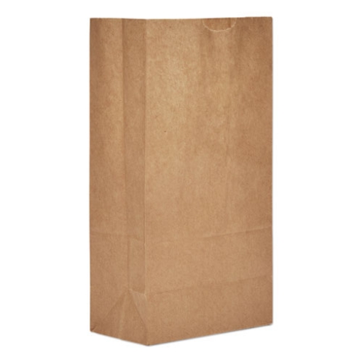 Picture of Grocery Paper Bags, 50 lb Capacity, #5, 5.25" x 3.44" x 10.94", Kraft, 500 Bags