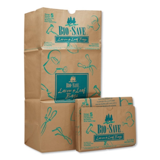 Picture of Lawn And Leaf Bags, 30 Gal, 16" X 35", Kraft, 50 Bags