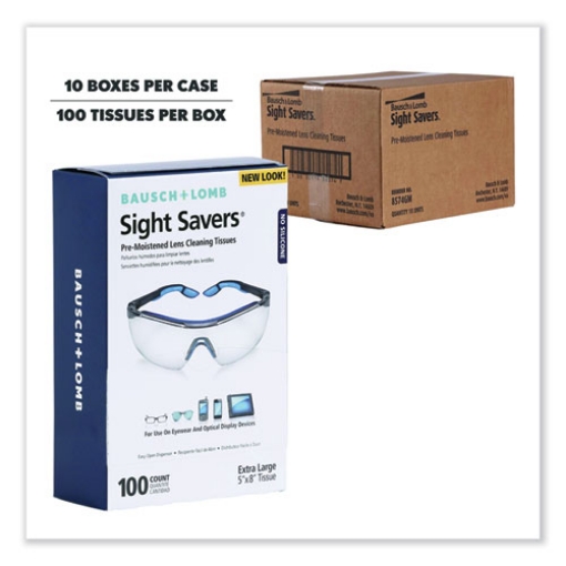 Picture of Sight Savers Premoistened Lens Cleaning Tissues, 8 x 5, 100/Box, 10 Box/Carton