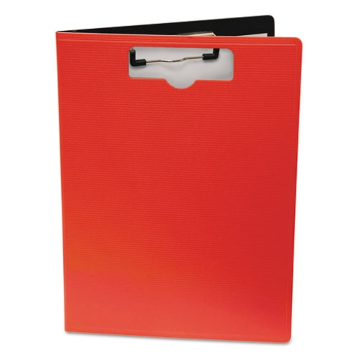 Picture of Portfolio Clipboard with Low-Profile Clip, Portrait Orientation, 0.5" Clip Capacity, Holds 8.5 x 11 Sheets, Red