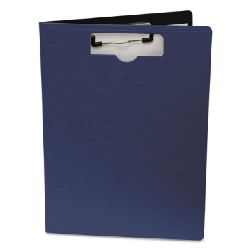 Picture of Portfolio Clipboard with Low-Profile Clip, Portrait Orientation, 0.5" Clip Capacity, Holds 8.5 x 11 Sheets, Blue