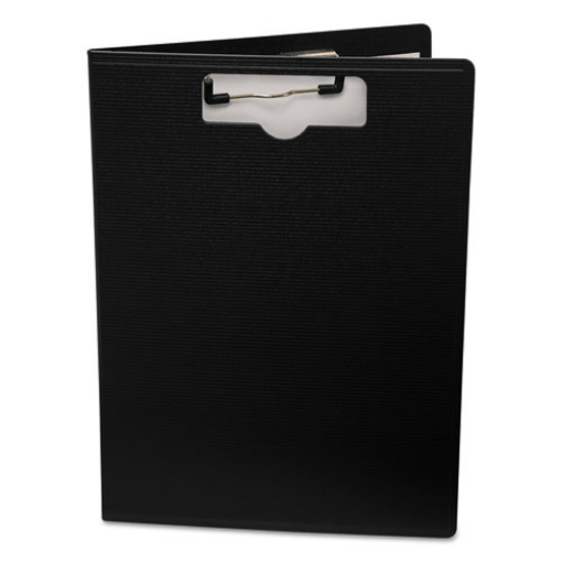 Picture of Portfolio Clipboard with Low-Profile Clip, Portrait Orientation, 0.5" Clip Capacity, Holds 8.5 x 11 Sheets, Black