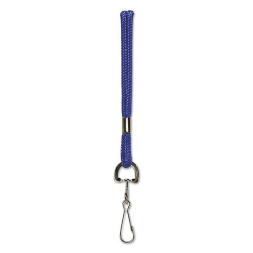 Picture of Rope Lanyard, Metal Hook Fastener, 36" Long, Nylon, Blue