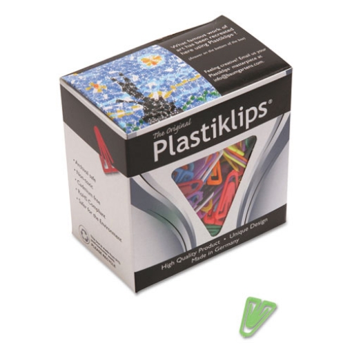 Picture of Plastiklips Paper Clips, Small, Smooth, Assorted Colors, 1,000/Box