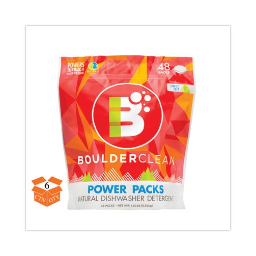 Picture of Dishwasher Detergent Power Packs, Citrus Zest, 48 Tab Pouch, 6/carton