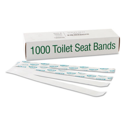 Picture of Sani/shield Printed Toilet Seat Band, 16 X 1.5, Deep Blue/white, 1,000/carton