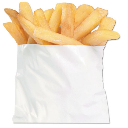 Picture of French Fry Bags, 0.25", 4.5" X 4.5", White, 2,000/carton