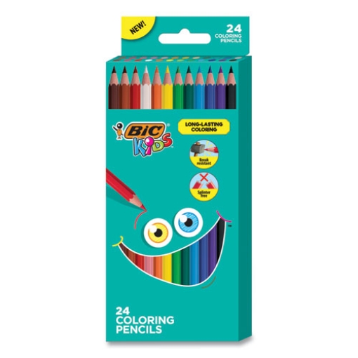 Picture of Kids Coloring Pencils, 0.7 mm, Assorted Lead and Barrel Colors, 24/Pack