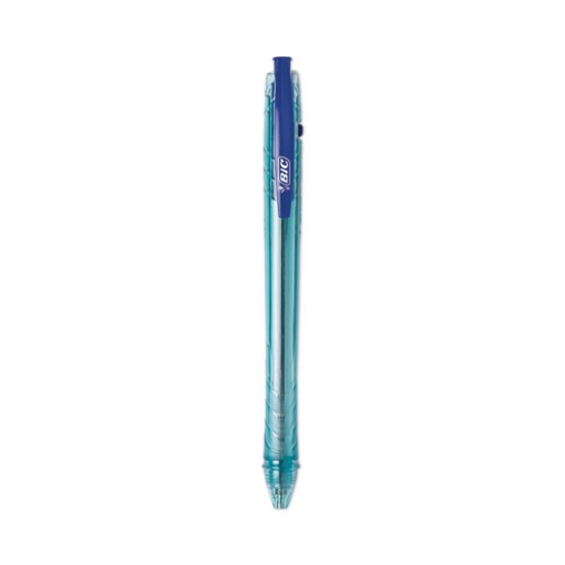 Picture of ReVolution Ocean Bound Ballpoint Pen, Retractable, Medium 1 mm, Blue Ink, Translucent Blue Barrel, Dozen