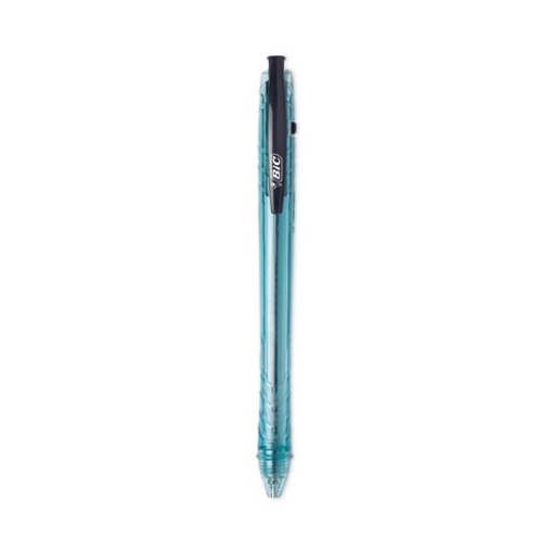 Picture of ReVolution Ocean Bound Ballpoint Pen, Retractable, Medium 1 mm, Black Ink, Translucent Blue Barrel, Dozen