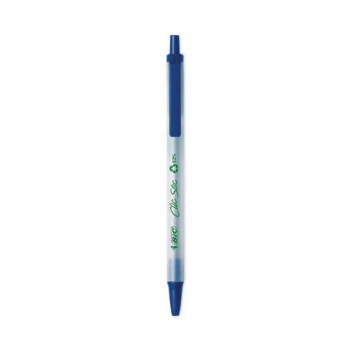 Picture of ReVolution Clic Stic Ballpoint Pen, Retractable, Medium 1 mm, Blue Ink, Translucent Frost/Blue Barrel, 48/Pack