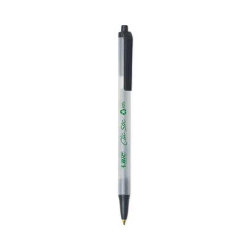 Picture of ReVolution Clic Stic Ballpoint Pen, Retractable, Medium 1 mm, Black Ink, Translucent Frost/Black Barrel, 48/Pack