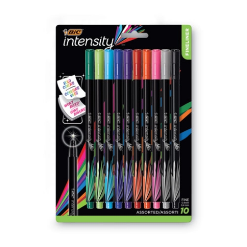 Picture of Intensity Porous Point Pen, Stick, Extra-Fine 0.4 Mm, Assorted Ink And Barrel Colors, 10/pack