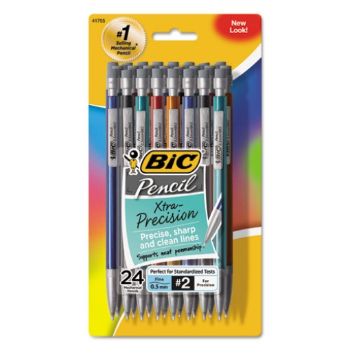 Picture of Xtra-Precision Mechanical Pencil Value Pack, 0.5 mm, HB (#2), Black Lead, Assorted Barrel Colors, 24/Pack