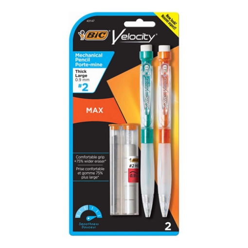 Picture of Velocity Max Pencil, 0.9 Mm, Hb (#2), Black Lead, Assorted Barrel Colors, 2/pack