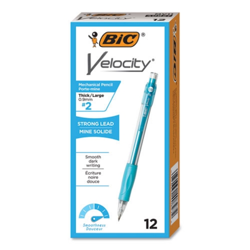 Picture of Velocity Original Mechanical Pencil, 0.9 mm, HB (#2), Black Lead, Turquoise Barrel, Dozen