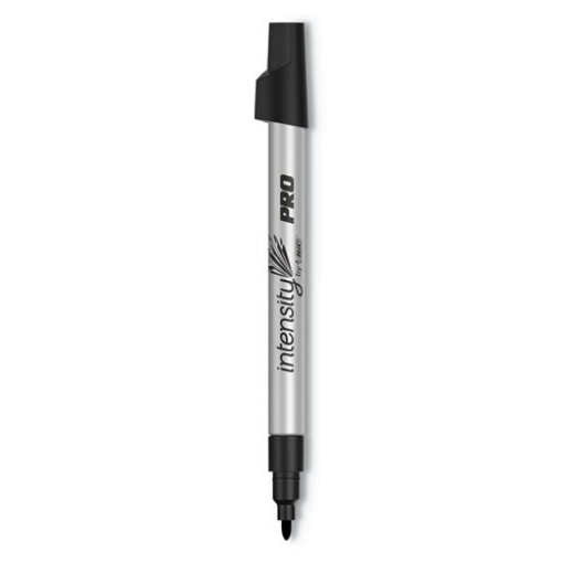 Picture of Intensity Metal Pro Permanent Marker, Fine Pro Bullet Tip, Black, Dozen