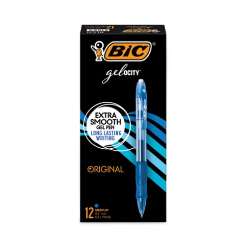 Picture of Gel-Ocity Gel Pen, Retractable, Medium 0.7 Mm, Blue Ink, Translucent Blue Barrel, Dozen