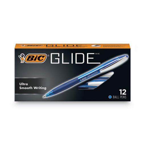 Picture of GLIDE Ballpoint Pen, Retractable, Medium 1 mm, Blue Ink, Translucent Blue/Blue Barrel, Dozen