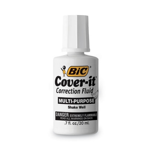 Picture of Cover-It Correction Fluid, 20 Ml Bottle, White, Dozen