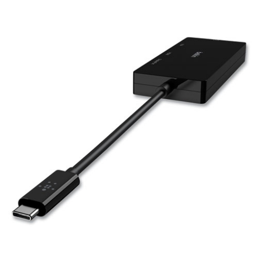 Picture of USB-C Video Adapter, DisplayPort/DVI/HDMI/USB-C/VGA, 4.33" Black