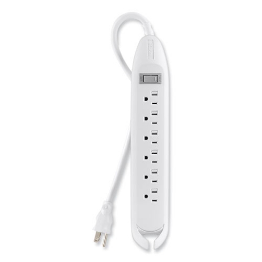 Picture of Power Strip, 6 Outlets, 12 Ft Cord, White