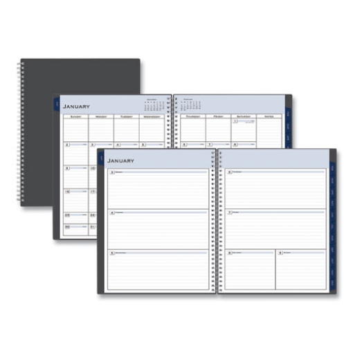 Picture of Passages Weekly/Monthly Planner, 11 x 8.5, Charcoal Cover, 12-Month (Jan to Dec): 2024