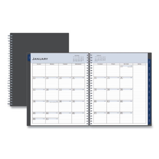 Picture of Passages Monthly Planner, 10 x 8, Charcoal Cover, 12-Month (Jan to Dec): 2024