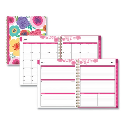 Picture of Mahalo Academic Year Create-Your-Own Cover Weekly/Monthly Planner, Floral Artwork, 11 x 8.5, 12-Month (July-June): 2023-2024