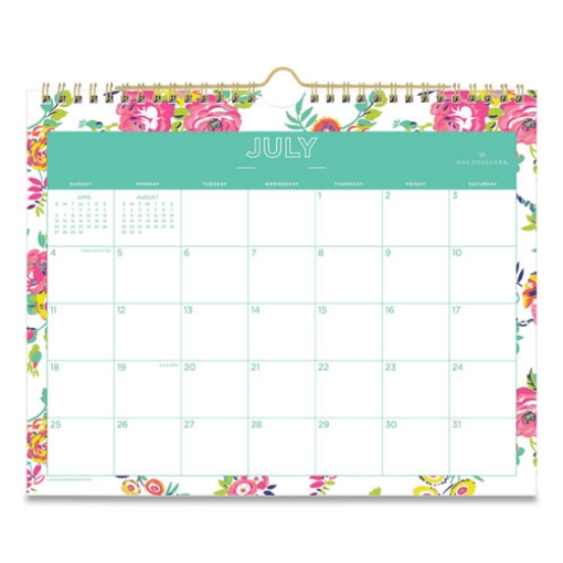 Picture of Day Designer Peyton Academic Wall Calendar, Floral Artwork, 11 x 8.75, White Sheets, 12-Month (July to June): 2023 to 2024