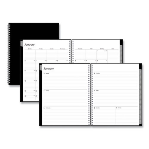 Picture of Enterprise Weekly/Monthly Planner, Enterprise Formatting, 11 x 8.5, Black Cover, 12-Month (Jan to Dec): 2024