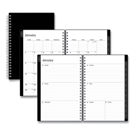 Picture of Enterprise Weekly/Monthly Planner, Enterprise Formatting, 8 x 5, Black Cover, 12-Month (Jan to Dec): 2024